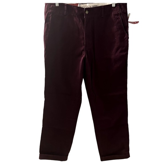 Merona Men's Flat Front Khakis Tailored Fit Tailored Washed Chino Size 38X32 NWT - Picture 1 of 7